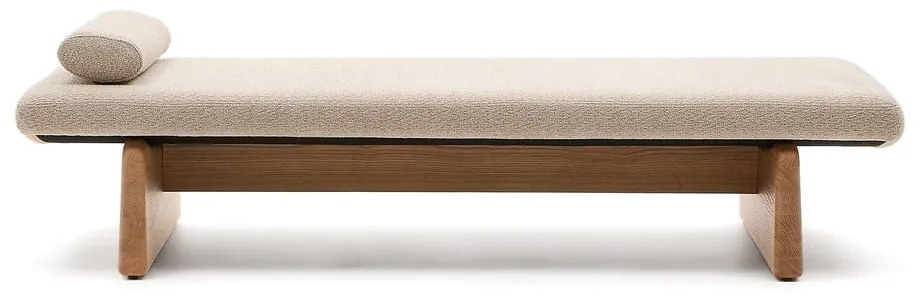 Bézs-natúr színű zsenília heverő (variálható sarok) Topaz – Kave Home