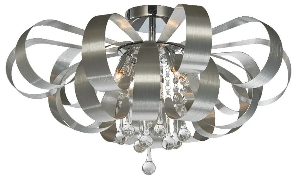 PREZENT 64410 RIBBON CRYSTAL II. Kristály Mennyezeti Lámpa Króm, Átlátszó, Alumínium G9 IP20