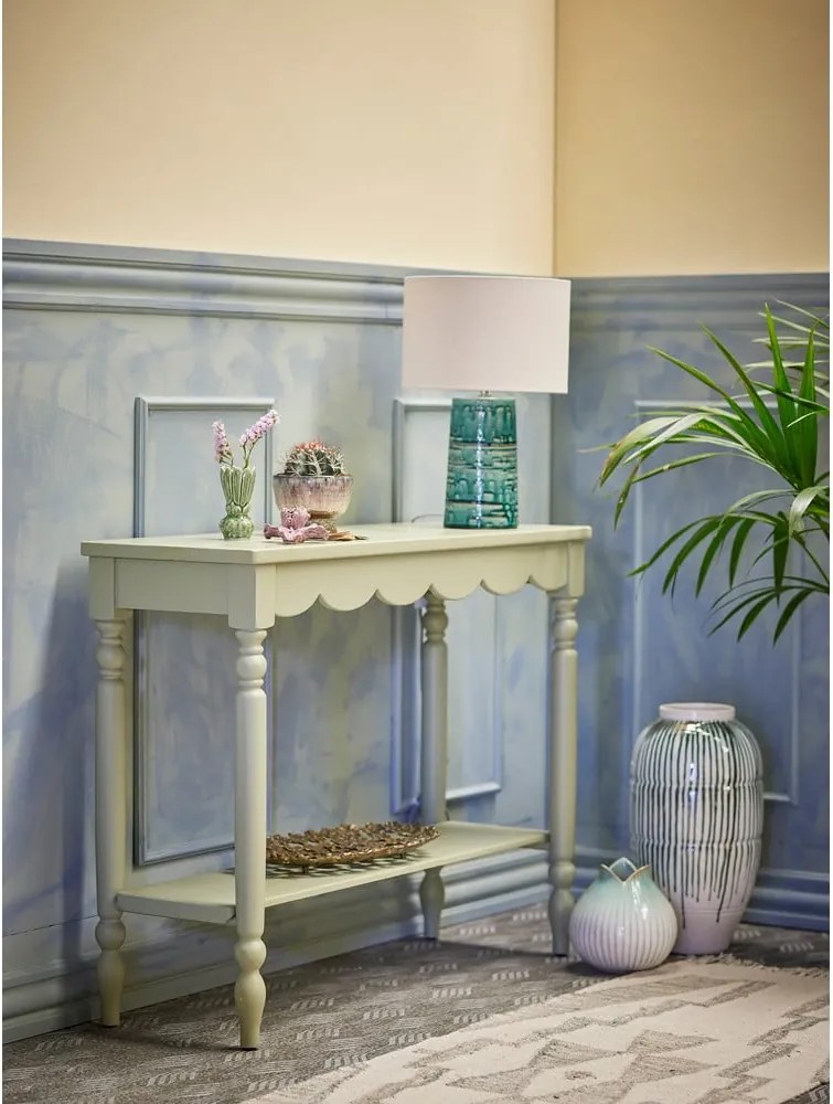 Világoszöld borovi fenyő konzolasztal 36x106 cm Salla – Bloomingville