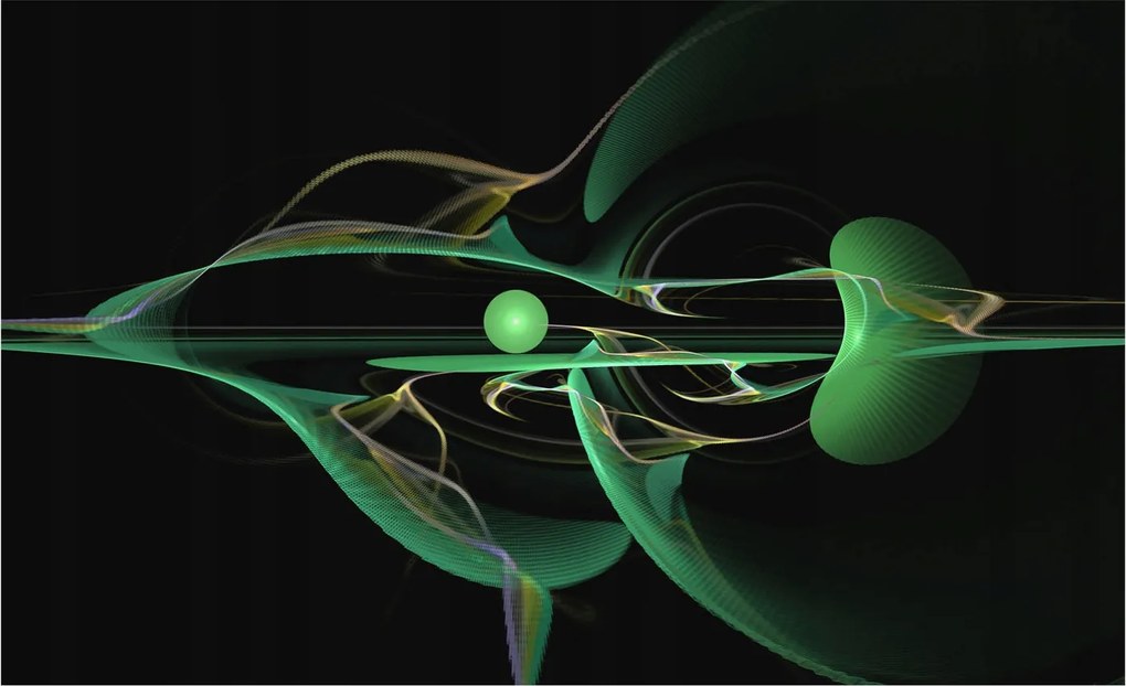 Fotótapéta Flizelin Tapéta Hálószobába és Nappaliba Zöld hullámok 416x254