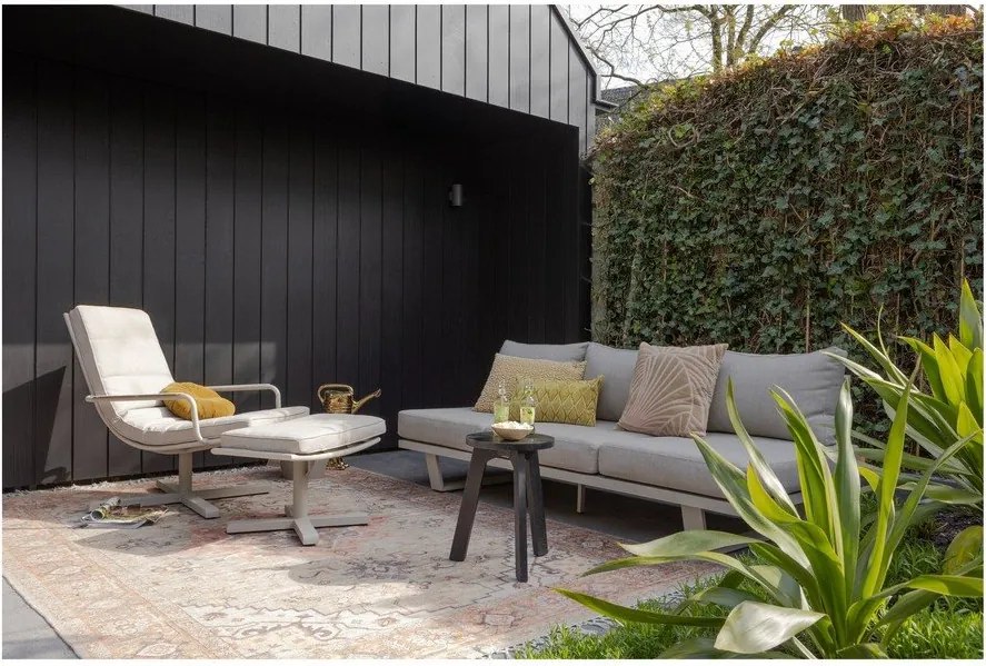 Szürkésbézs kerti puff Coosa – WOOOD