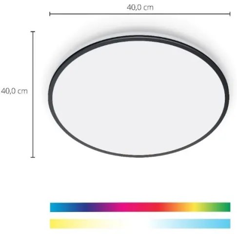 WiZ - LED RGBW Dimmelhető mennyezeti lámpa RUNE LED/21W/230V fekete Wi-Fi