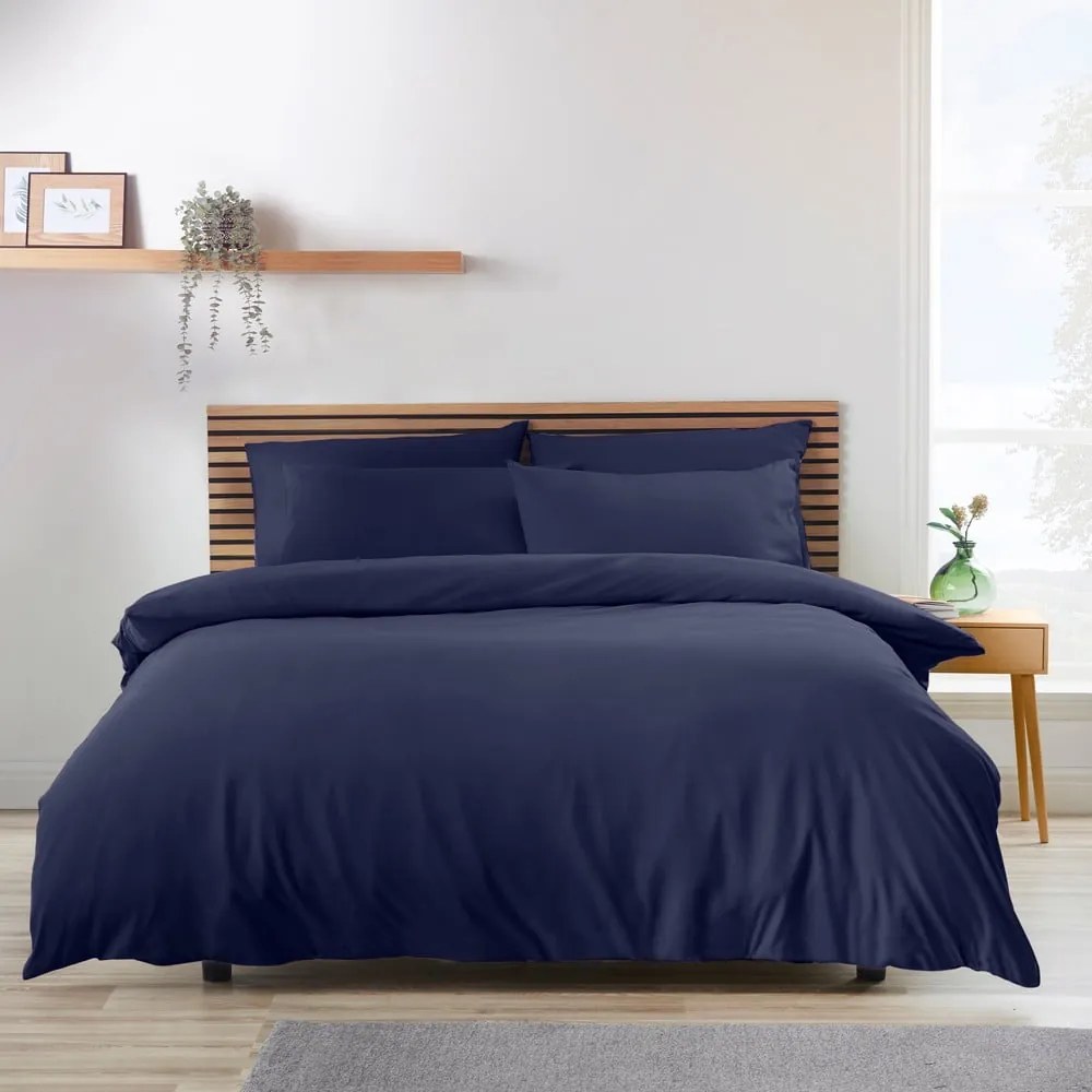 Sötétkék kétszemélyes ágyneműhuzat 200x200 cm So Soft Easy Iron – Catherine Lansfield
