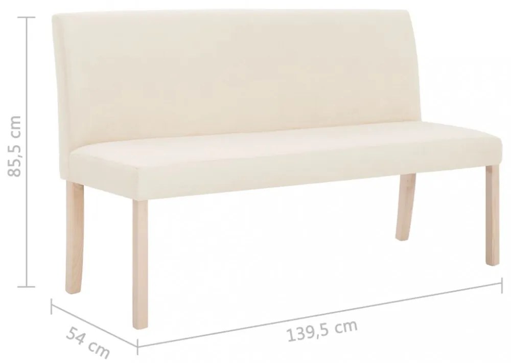 krémszínű poliészter pad 139,5 cm