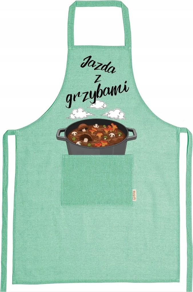 Újrahasznosított Pamut Kötény Öko Ajándék Lovaglás Gomba Nagymama