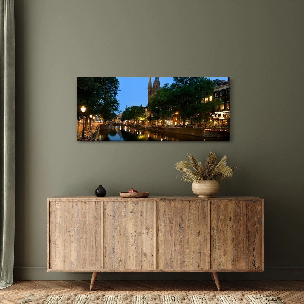 Éjszakai történelmi város képe (120x50 cm)