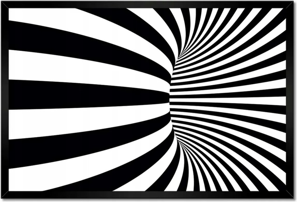 Poszter keretben 60x40 Absztrakt fekete-fehér