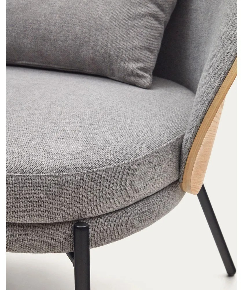 Szürke-natúr színű fotel Eamy – Kave Home