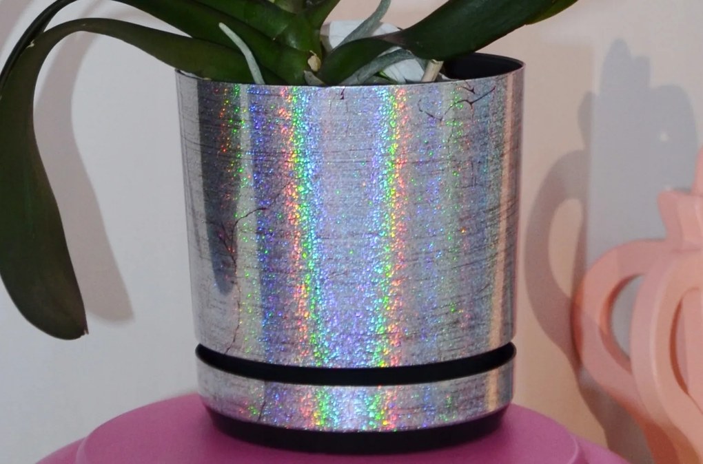 Virágtartó Dekor átm. 16 cm holdfényes szín