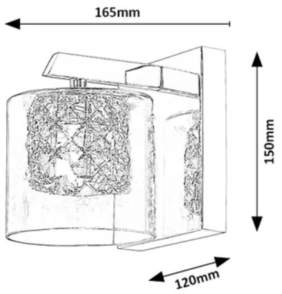 Rabalux 3113 - Kristály fali lámpa DUCHESS 1xG9/40W/230V