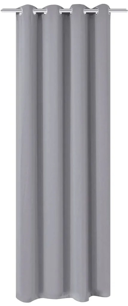 szürke sötétítőfüggöny fém fűzőlyukakkal 270 x 245 cm
