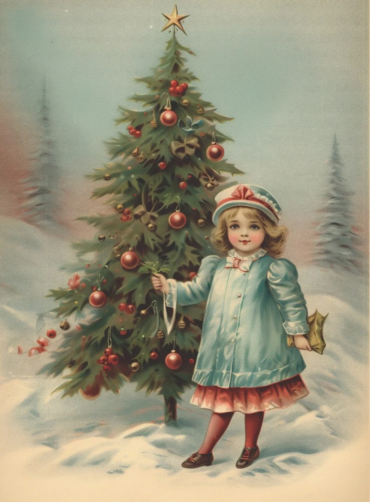 Poszter Mikulás Karácsonyfa Mikulás Karácsony P2379_40x50