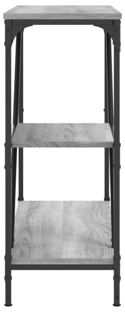 szürke sonoma színű szerelt fa konzolasztal 88,5x30x75 cm