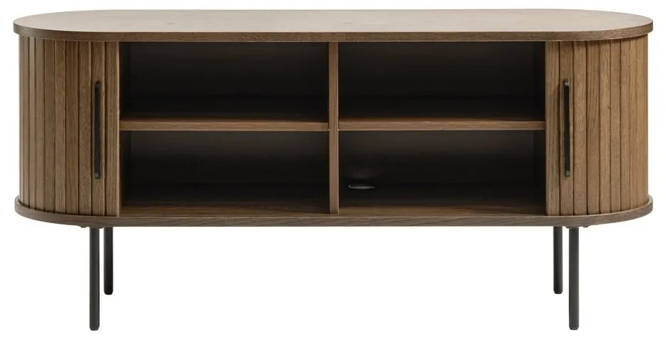 Barna TV-állvány tölgyfa dekorral 120x56 cm Nola – Unique Furniture