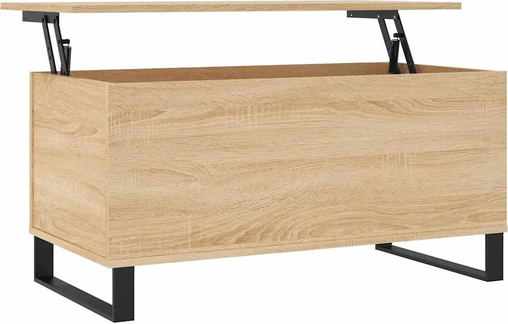 vidaXL sonoma tölgy színű szerelt fa dohányzóasztal 90x44,5x45 cm