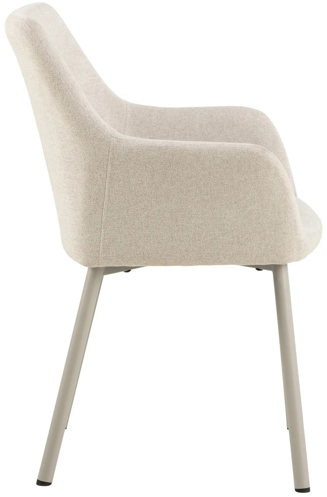 MAZZONI EXPORT VERA Bézs (Apia 453 szövet) / bézs váz - MODERN KÁRPITOZOTT CHENILLE KAGYLÓSZÉK LOFT STÍLUSÚ NAPPALIBA/ÉTKEZŐBE