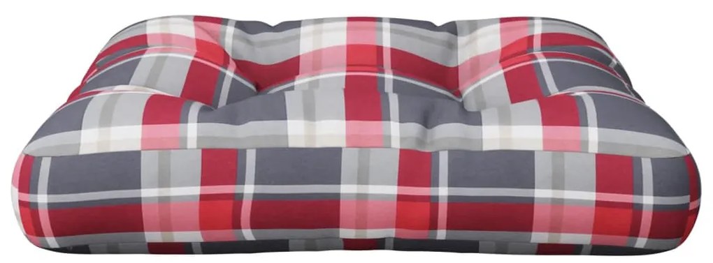 piros kockás szövet raklappárna 58 x 58 x 10 cm