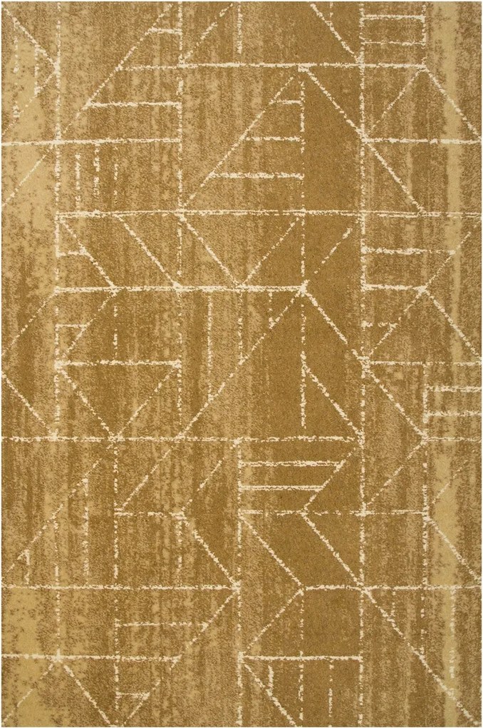 133x190 cm Sűrű Gyapjú Szőnyeg Barna Nappaliba