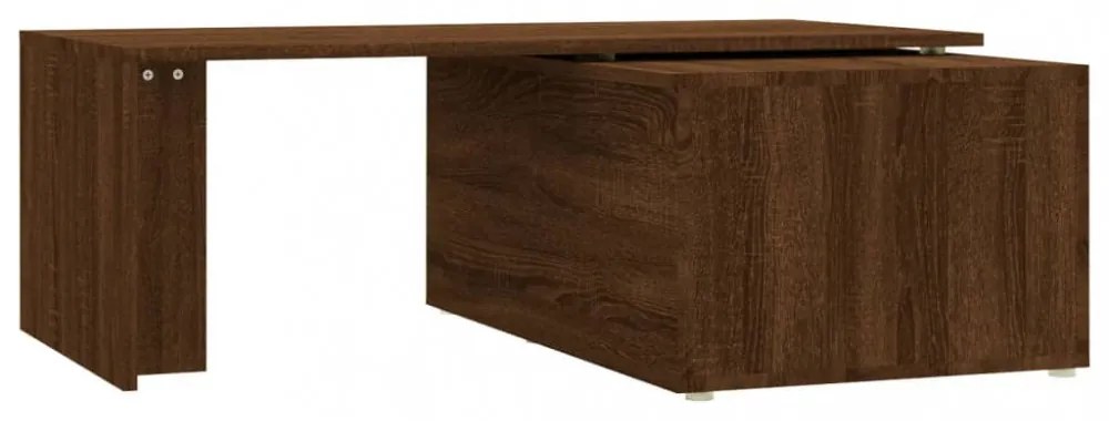 barna tölgyszínű szerelt fa dohányzóasztal 150 x 50 x 35 cm