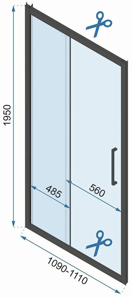 Zuhanykabin REA Rapid Slide Chrome