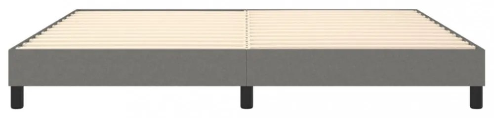 sötétszürke szövet ágykeret matrac nélkül 200 x 200 cm