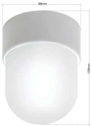 Orion - OSTIA mennyezeti lámpa, 1xE27/40W/230V, átmérő 9,8 cm, fehér