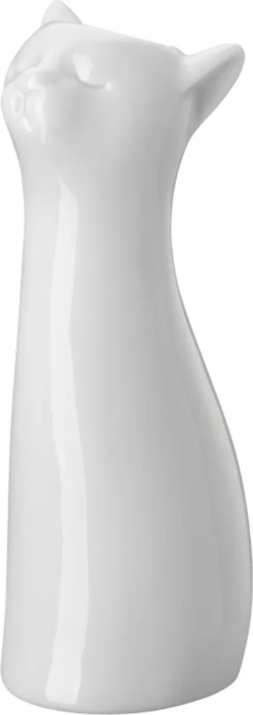 Macska fehér váza 20 cm