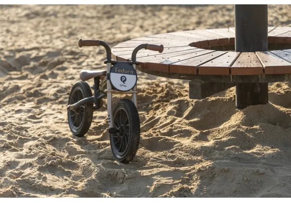 QPlay - Tolós bicikli FEDURO fekete/arany