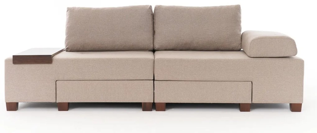 3 személyes kanapéágy Perenna Linen - Krém