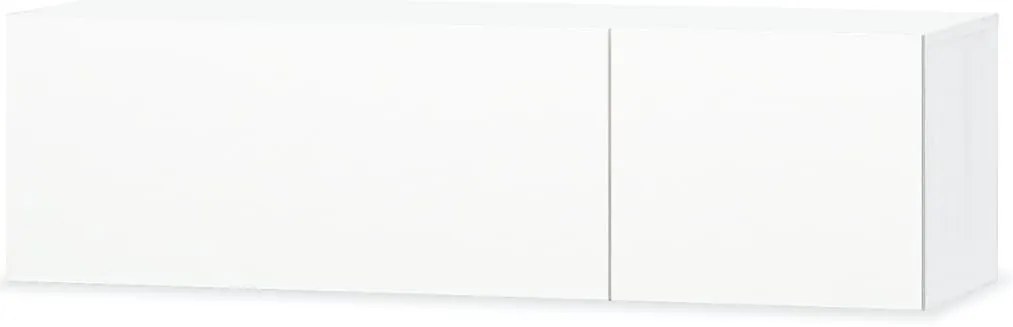 fehér magasfényű szerelt fa TV szekrény 120 x 40 x 34 cm