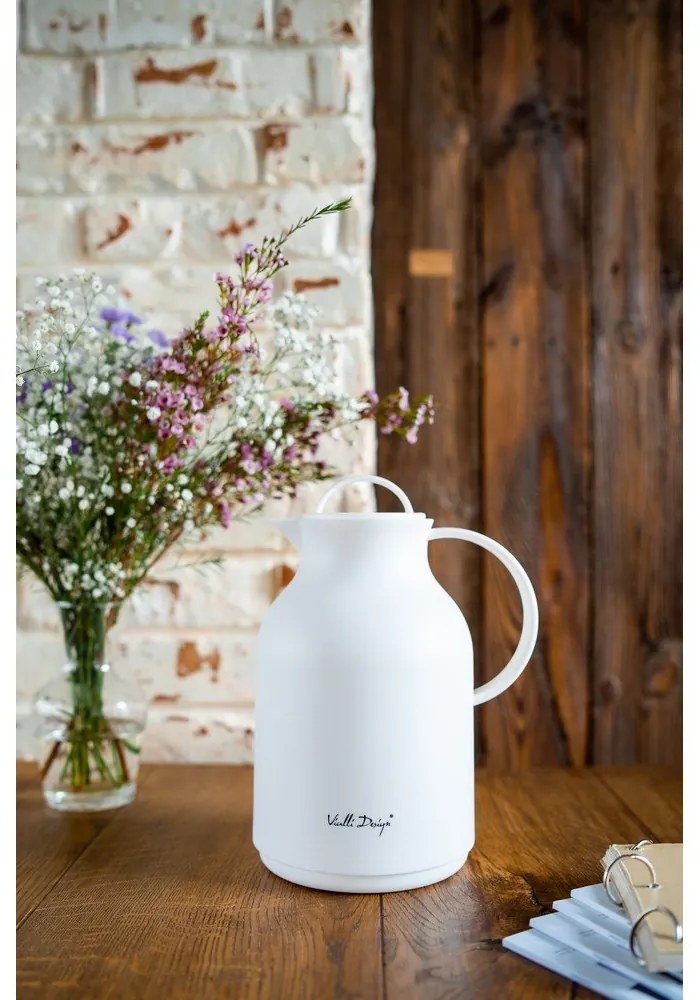 Fehér termosz, 1 l - Vialli Design