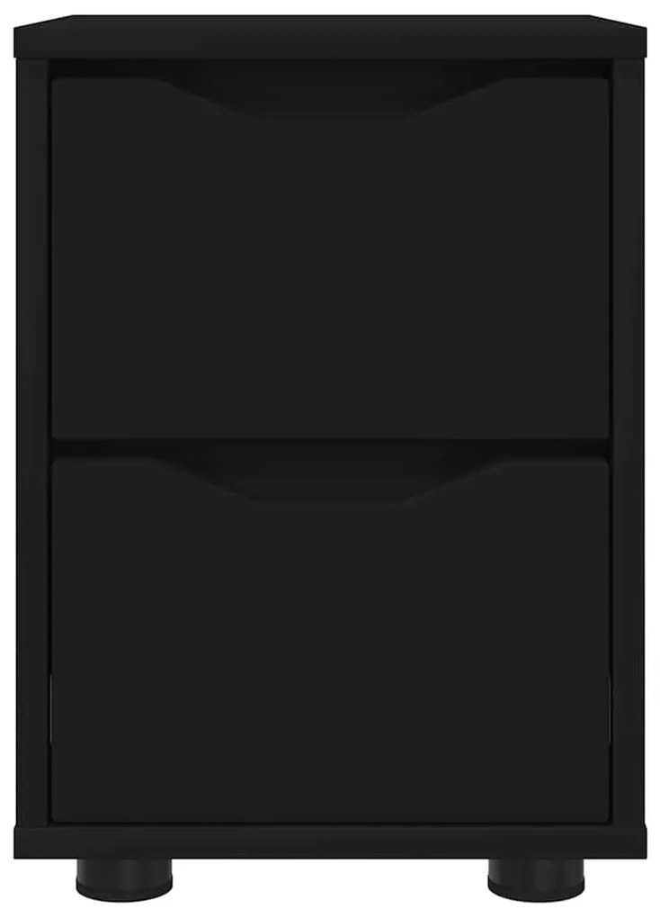 Éjjeli asztal fiókkal Fekete 30,5 x 30 x 43 cm Faanyag