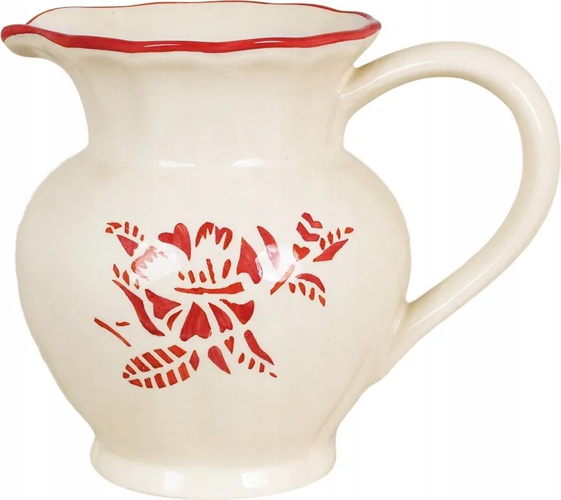 Teáskanna 1L-es tejeskávé kancsó fehér, fogantyúval