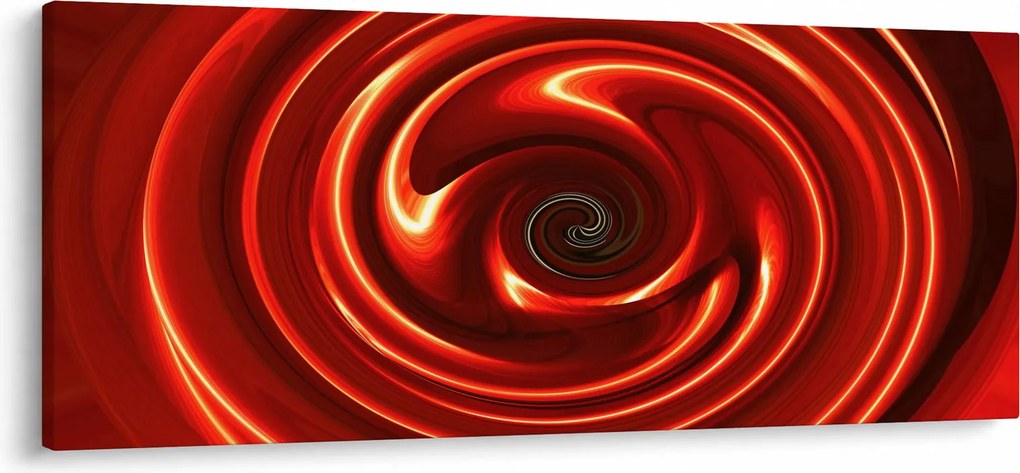 Absztrakt kép - piros spirál (120x50 cm)