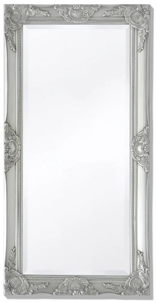Barokk stílusú fali tükör 100x50 cm ezüst