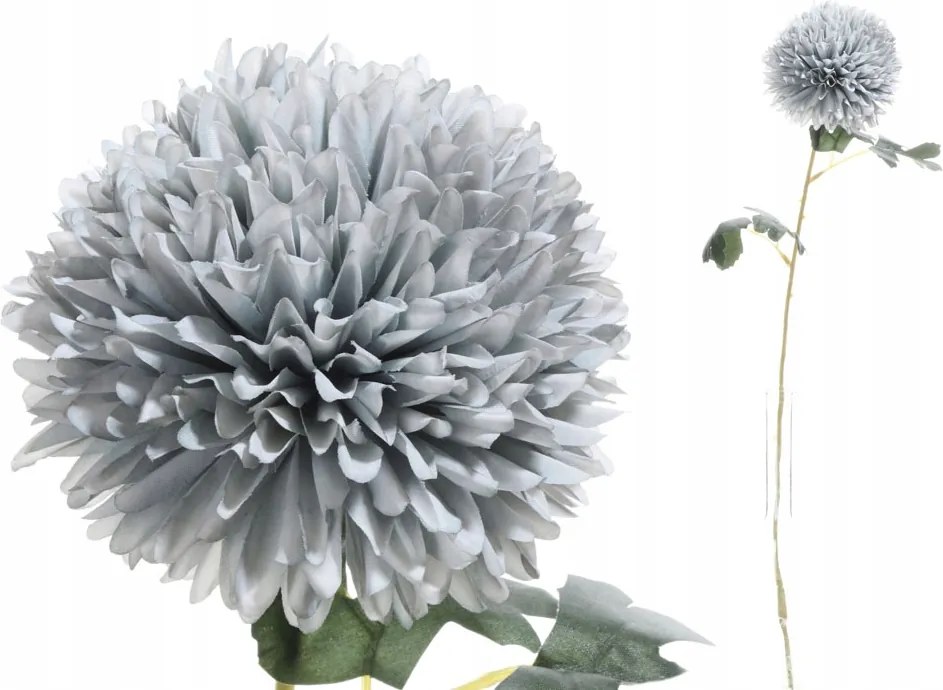 Fokhagyma dekorációs művirág szürke 52cm HM80680BL 1db