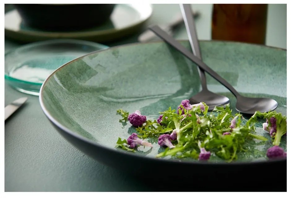 Zöld-fekete kőedény tál ø 40 cm Gastro Black/Green – Bitz