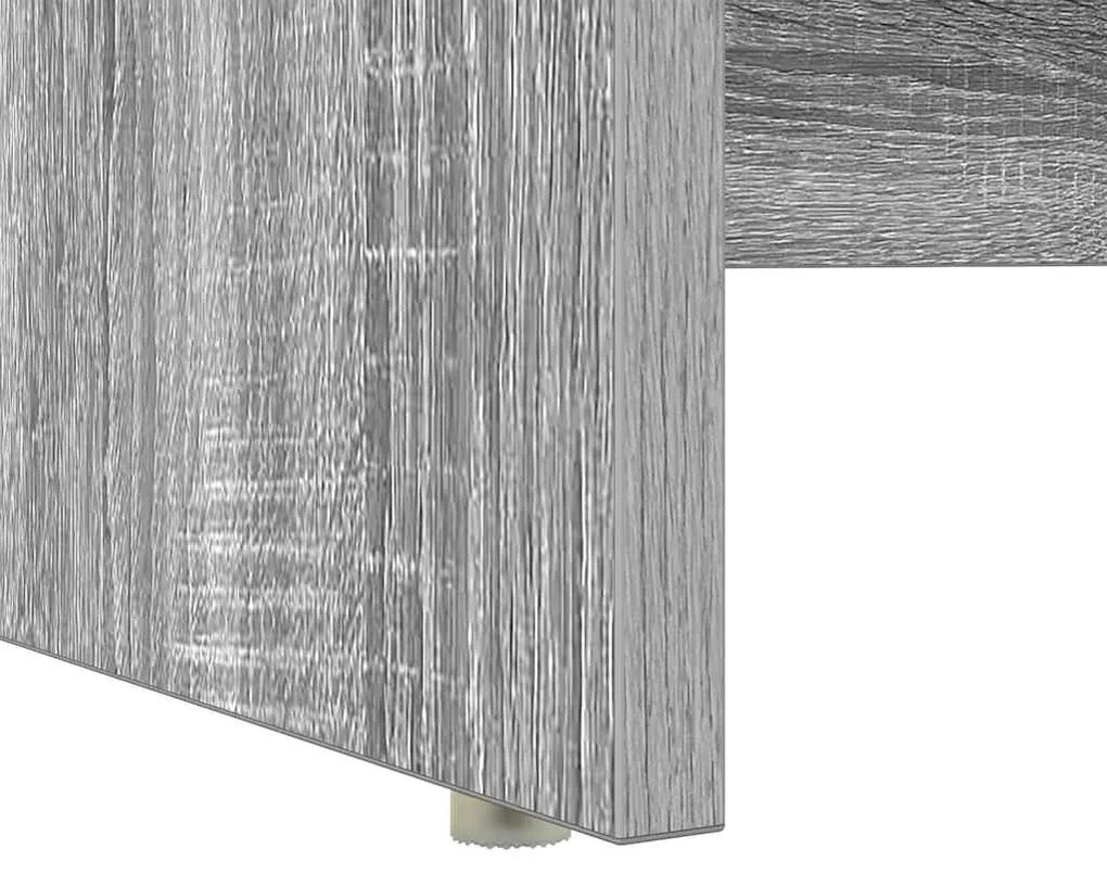 Íróasztal tárolóval Szürke sonoma 120.5 x 44 x 88.5 cm Faanyag