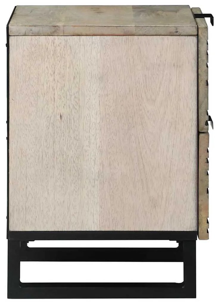 Éjjeliszekrény fiókkal 2 pcs Fehér és fekete 40 x 33 x 46 cm