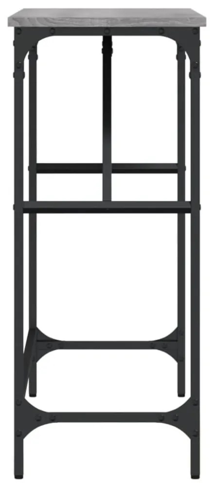 szürke sonoma színű szerelt fa tálalóasztal 100x32x75 cm
