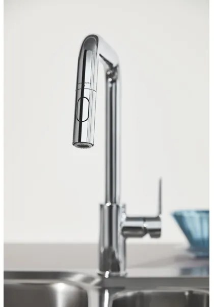 GROHE 30631000 - Mosogató csaptelep QUICKFIX START 362 mm, fényes króm