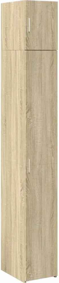 vidaXL sonoma tölgy szerelt fa vékony tárolószekrény 30x42,5x225 cm
