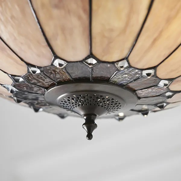 Endon klasszikus tiffany függeszték brooklyn sötétbarna sokszínű end63976