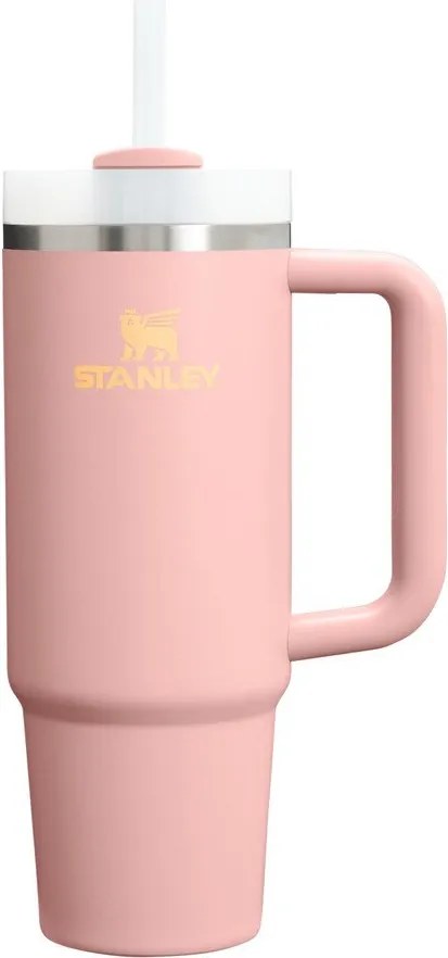 Barackszínű rozsdamentes acél termosz szívószállal 890 ml Quencher H2.O FlowState™ Tumbler Peach Rose – Stanley