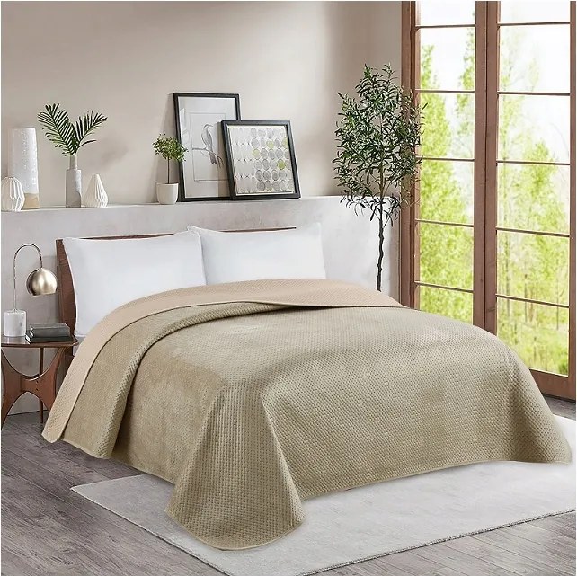 Steppelt ágytakaró modern velvet 220x240 Premium barna 114