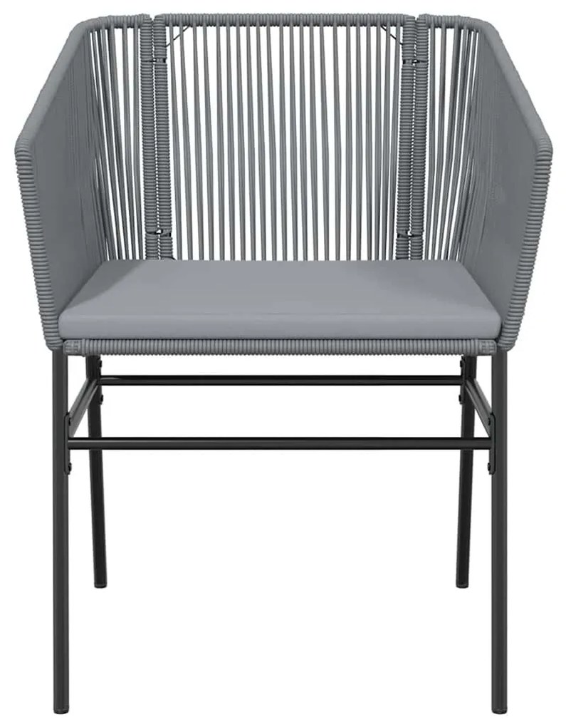 9 részes szürke polyrattan üveg kerti étkezőgarnitúra párnával