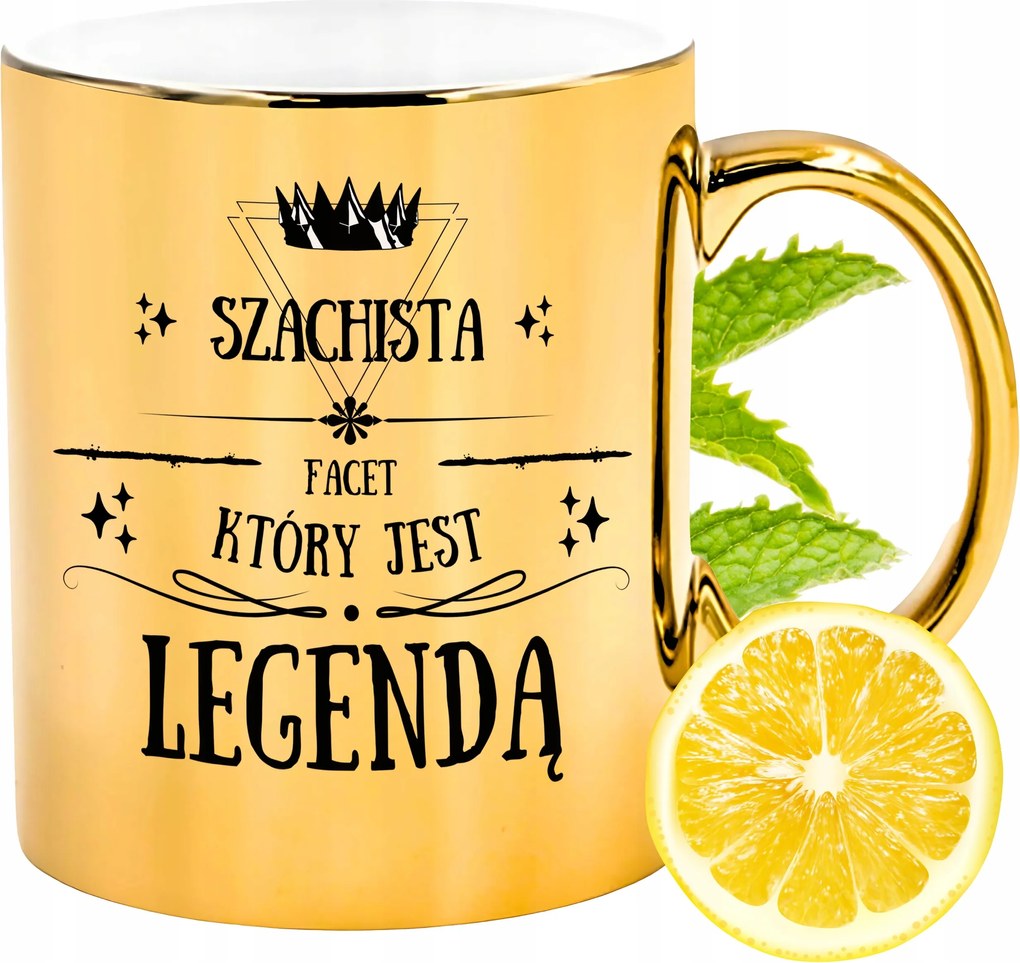 Prémium Arany Csillogó Bögre Sakkozónak Ajándék Nyomtatott Fotóval