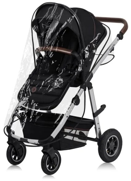 Lionelo - Kombinált 3 az 1-ben babakocsi AMBER fekete ezüst