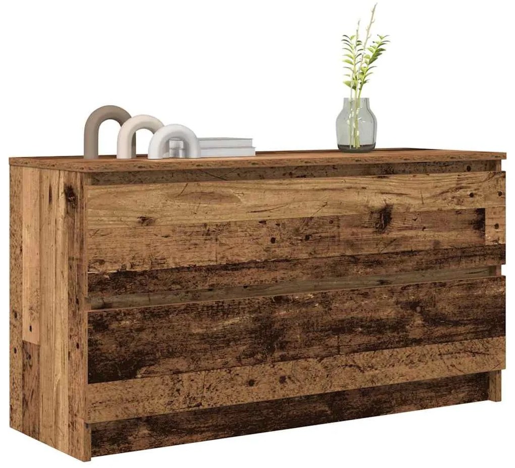antik fa színű szerelt fa TV-szekrény 100x35x54 cm