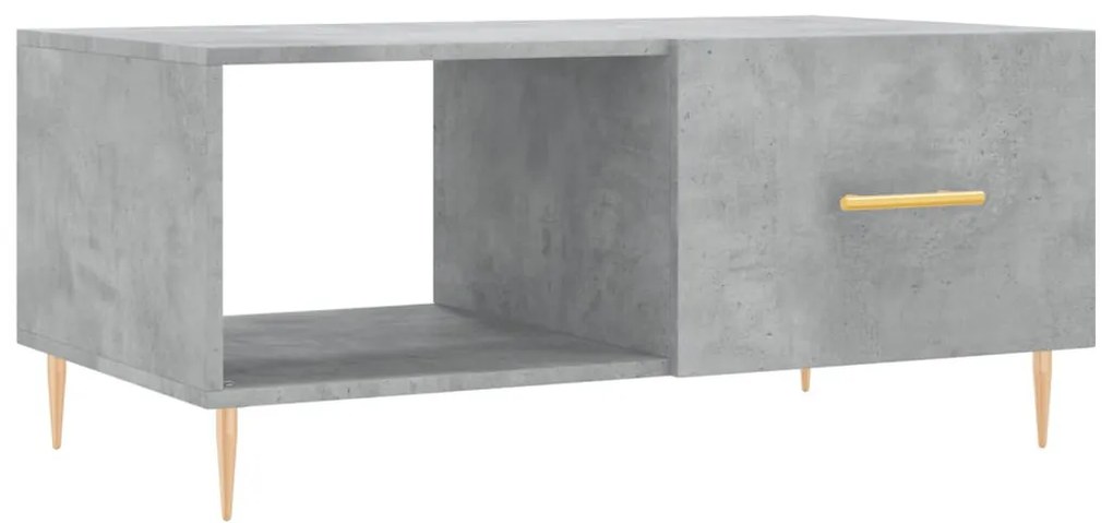Betonszürke szerelt fa dohányzóasztal 90 x 50 x 40 cm